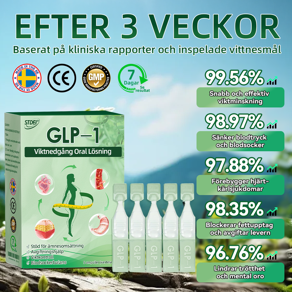 Total hälsa börjar här 🇸🇪 𝐒𝐓𝐃𝐄𝐈® 𝐆𝐋𝐏-𝟏 Ampull-droppar för viktminskning och häls förbättring 💪