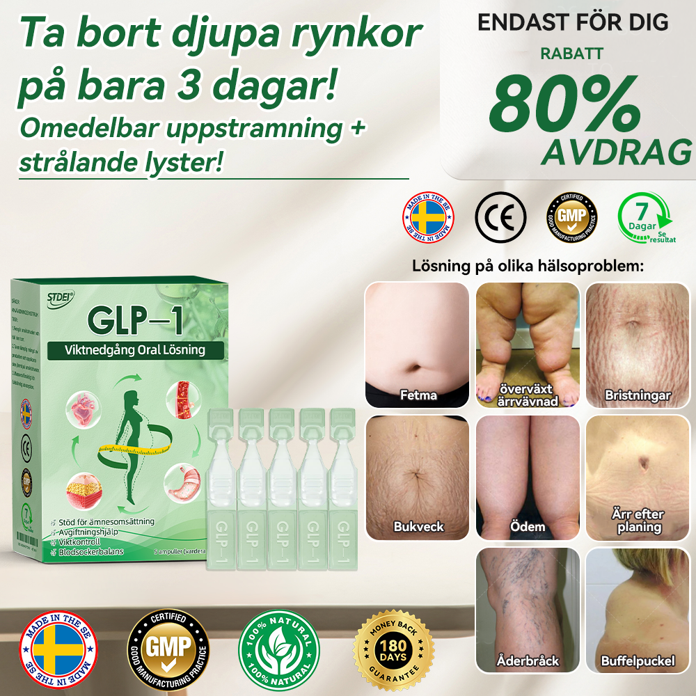 Total hälsa börjar här 🇸🇪 𝐒𝐓𝐃𝐄𝐈® 𝐆𝐋𝐏-𝟏 Ampull-droppar för viktminskning och häls förbättring🧨